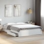 Estructura cama con cajones madera ingeniería blanca 150x200 cm de vidaXL, Camas y somieres - Ref: Foro24-3280650, Precio: 18...