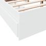 Estructura cama con cajones madera ingeniería blanca 150x200 cm de vidaXL, Camas y somieres - Ref: Foro24-3280650, Precio: 18...