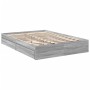 Cama con cajones madera ingeniería gris Sonoma 140x190 cm de vidaXL, Camas y somieres - Ref: Foro24-3280690, Precio: 167,94 €...