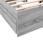 Cama con cajones madera ingeniería gris Sonoma 140x190 cm de vidaXL, Camas y somieres - Ref: Foro24-3280690, Precio: 167,94 €...