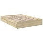 Cama con cajones madera de ingeniería roble Sonoma 120x190 cm de vidaXL, Camas y somieres - Ref: Foro24-3280701, Precio: 156,...