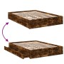 Cama con cajones madera de ingeniería roble ahumado 120x190 cm de vidaXL, Camas y somieres - Ref: Foro24-3280703, Precio: 149...