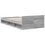 Cama con cajón madera de ingeniería gris Sonoma 90x190 cm de vidaXL, Camas y somieres - Ref: Foro24-3280788, Precio: 132,17 €...