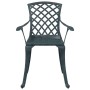 Sillas de jardín 2 unidades aluminio fundido verde de vidaXL, Sillas de jardín - Ref: Foro24-4002802, Precio: 250,51 €, Descu...