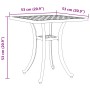 Mesa de jardín aluminio fundido blanco 53x53x53 cm de vidaXL, Mesas de jardín - Ref: Foro24-4002821, Precio: 68,97 €, Descuen...