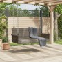 Banco columpio de ratán sintético gris 119x56x48 cm de vidaXL, Bancos de jardín - Ref: Foro24-365627, Precio: 119,41 €, Descu...