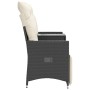 Sofá de jardín reclinable de 2 plazas con mesa ratán PE negro de vidaXL, Sofás de exterior - Ref: Foro24-365715, Precio: 212,...