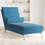 Sofá diván de masaje con cojín de terciopelo azul de vidaXL, Divanes - Ref: Foro24-379458, Precio: 104,88 €, Descuento: %