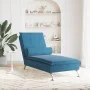 Sofá diván de masaje con cojín de terciopelo azul de vidaXL, Divanes - Ref: Foro24-379458, Precio: 103,53 €, Descuento: %
