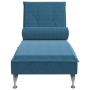 Sofá diván de masaje con cojín de terciopelo azul de vidaXL, Divanes - Ref: Foro24-379458, Precio: 104,88 €, Descuento: %