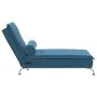 Sofá diván de masaje con cojín de terciopelo azul de vidaXL, Divanes - Ref: Foro24-379458, Precio: 103,53 €, Descuento: %