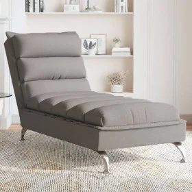 Sofá diván de masaje con cojines de tela gris taupe de vidaXL, Divanes - Ref: Foro24-379479, Precio: 192,27 €, Descuento: %