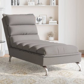 Sofá diván de masaje con cojines de tela gris taupe de vidaXL, Divanes - Ref: Foro24-379479, Precio: 195,96 €, Descuento: %