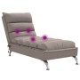 Sofá diván de masaje con cojines de tela gris taupe de vidaXL, Divanes - Ref: Foro24-379479, Precio: 195,96 €, Descuento: %