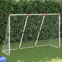 Portería de fútbol con balones 2 en 1 blanco 184x64x124 cm de vidaXL, Porterías de fútbol - Ref: Foro24-4008437, Precio: 54,9...