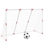 Portería de fútbol con balones 2 en 1 blanco 184x64x124 cm de vidaXL, Porterías de fútbol - Ref: Foro24-4008437, Precio: 42,5...