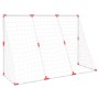 Portería de fútbol con balones 2 en 1 blanco 184x64x124 cm de vidaXL, Porterías de fútbol - Ref: Foro24-4008437, Precio: 54,9...