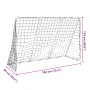 Portería de fútbol con balones 2 en 1 blanco 184x64x124 cm de vidaXL, Porterías de fútbol - Ref: Foro24-4008437, Precio: 54,9...