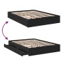Estructura cama con cajones madera ingeniería negra 160x200 cm de vidaXL, Camas y somieres - Ref: Foro24-3280644, Precio: 205...