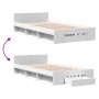 Cama con cajón madera de ingeniería blanca 90x190 cm de vidaXL, Camas y somieres - Ref: Foro24-3280783, Precio: 131,44 €, Des...