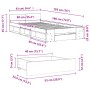 Cama con cajón madera de ingeniería blanca 90x190 cm de vidaXL, Camas y somieres - Ref: Foro24-3280783, Precio: 131,44 €, Des...