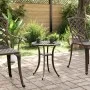 Mesa de jardín aluminio fundido bronce Ø48x53 cm de vidaXL, Mesas de jardín - Ref: Foro24-4002823, Precio: 61,11 €, Descuento: %