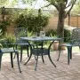 Mesa de jardín aluminio fundido verde 80x80x75 cm de vidaXL, Mesas de jardín - Ref: Foro24-4002814, Precio: 213,63 €, Descuen...