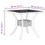 Mesa de jardín aluminio fundido verde 80x80x75 cm de vidaXL, Mesas de jardín - Ref: Foro24-4002814, Precio: 217,93 €, Descuen...