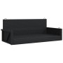 Banco columpio de ratán sintético negro 119x56x48 cm de vidaXL, Bancos de jardín - Ref: Foro24-365625, Precio: 123,46 €, Desc...