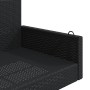Banco columpio de ratán sintético negro 119x56x48 cm de vidaXL, Bancos de jardín - Ref: Foro24-365625, Precio: 123,46 €, Desc...