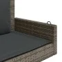 Banco columpio con cojines ratán sintético gris 119x56x48 cm de vidaXL, Bancos de jardín - Ref: Foro24-365631, Precio: 120,25...