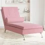 Sofá diván de masaje con cojín de terciopelo rosa de vidaXL, Divanes - Ref: Foro24-379453, Precio: 146,36 €, Descuento: %