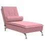 Sofá diván de masaje con cojín de terciopelo rosa de vidaXL, Divanes - Ref: Foro24-379453, Precio: 146,36 €, Descuento: %