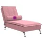 Sofá diván de masaje con cojín de terciopelo rosa de vidaXL, Divanes - Ref: Foro24-379453, Precio: 146,36 €, Descuento: %