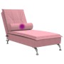 Sofá diván de masaje con cojín de terciopelo rosa de vidaXL, Divanes - Ref: Foro24-379453, Precio: 148,94 €, Descuento: %