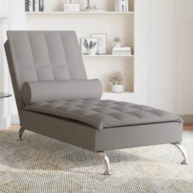 Sofá diván de masaje con cojín de tela taupe de vidaXL, Divanes - Ref: Foro24-379447, Precio: 144,63 €, Descuento: %