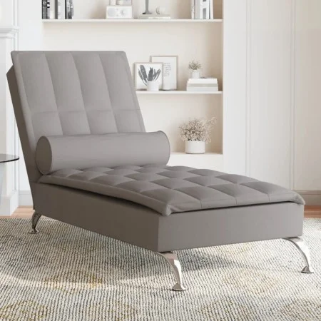 Sofá diván de masaje con cojín de tela taupe de vidaXL, Divanes - Ref: Foro24-379447, Precio: 144,63 €, Descuento: %