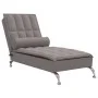 Sofá diván de masaje con cojín de tela taupe de vidaXL, Divanes - Ref: Foro24-379447, Precio: 144,63 €, Descuento: %