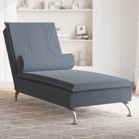 Sofá diván de masaje con cojín de terciopelo gris oscuro de vidaXL, Divanes - Ref: Foro24-379451, Precio: 104,79 €, Descuento: %