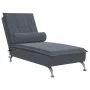 Sofá diván de masaje con cojín de terciopelo gris oscuro de vidaXL, Divanes - Ref: Foro24-379451, Precio: 104,79 €, Descuento: %