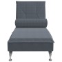 Sofá diván de masaje con cojín de terciopelo gris oscuro de vidaXL, Divanes - Ref: Foro24-379451, Precio: 99,51 €, Descuento: %