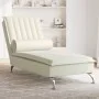 Sofá diván de masaje con cojín de terciopelo crema de vidaXL, Divanes - Ref: Foro24-379466, Precio: 158,79 €, Descuento: %