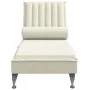 Sofá diván de masaje con cojín de terciopelo crema de vidaXL, Divanes - Ref: Foro24-379466, Precio: 158,79 €, Descuento: %