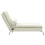 Sofá diván de masaje con cojín de terciopelo crema de vidaXL, Divanes - Ref: Foro24-379466, Precio: 158,79 €, Descuento: %