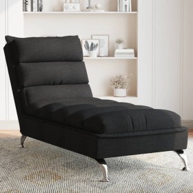 Sofá diván con cojines tela negro de vidaXL, Divanes - Ref: Foro24-379470, Precio: 178,83 €, Descuento: %