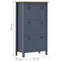 Mueble zapatero Hill madera pino gris 72x35x124 cm de vidaXL, Zapateros y organizadores de calzado - Ref: Foro24-289005, Prec...