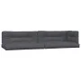 Set de sofás de palets de jardín y cojines 4 pzas madera acacia de vidaXL, Sofás de exterior - Ref: Foro24-3209331, Precio: 6...