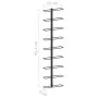 Botellero de pared para 9 botellas hierro negro de vidaXL, Botelleros - Ref: Foro24-289561, Precio: 44,56 €, Descuento: %