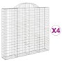 Cestas de gaviones 4 uds forma de arco hierro 200x30x180/200 cm de vidaXL, Maceteros y jardineras - Ref: Foro24-3146196, Prec...