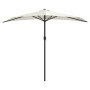 Sombrilla de balcón semicircular palo aluminio arena 270x144cm de vidaXL, Sombrillas - Ref: Foro24-44587, Precio: 67,82 €, De...